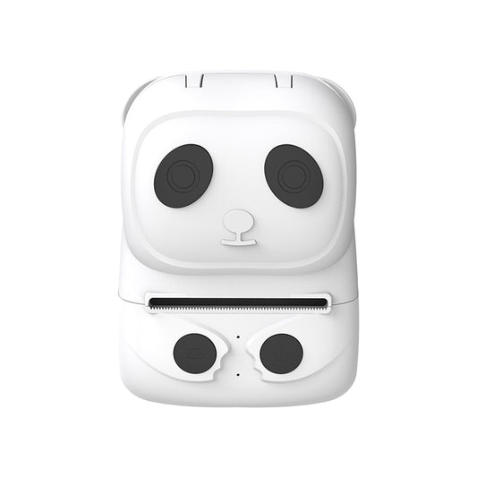 Fotografía de la Impresora Portátil de Etiquetas 58mm en forma de Panda color blanco y detalles negros