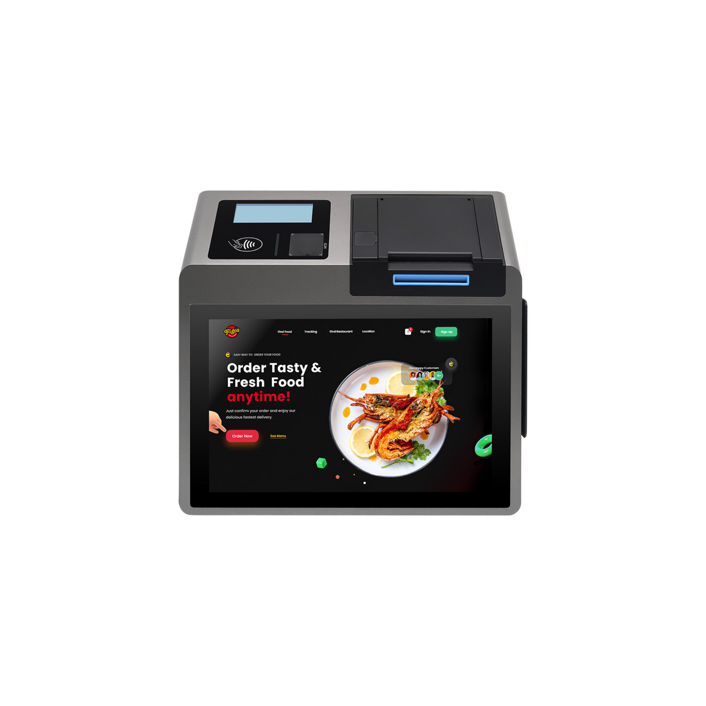 punto de venta android 11 terminal POS impresora de recibos e impresora de etiquetas