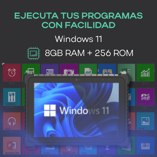 Tablet de uso rudo SP1012N - 10.1 Pulgadas Tablet Windows 11 a Prueba de Agua y Polvo
