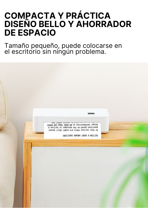 Impresora Portátil Térmica A4 - USB-C y Bluetooth
