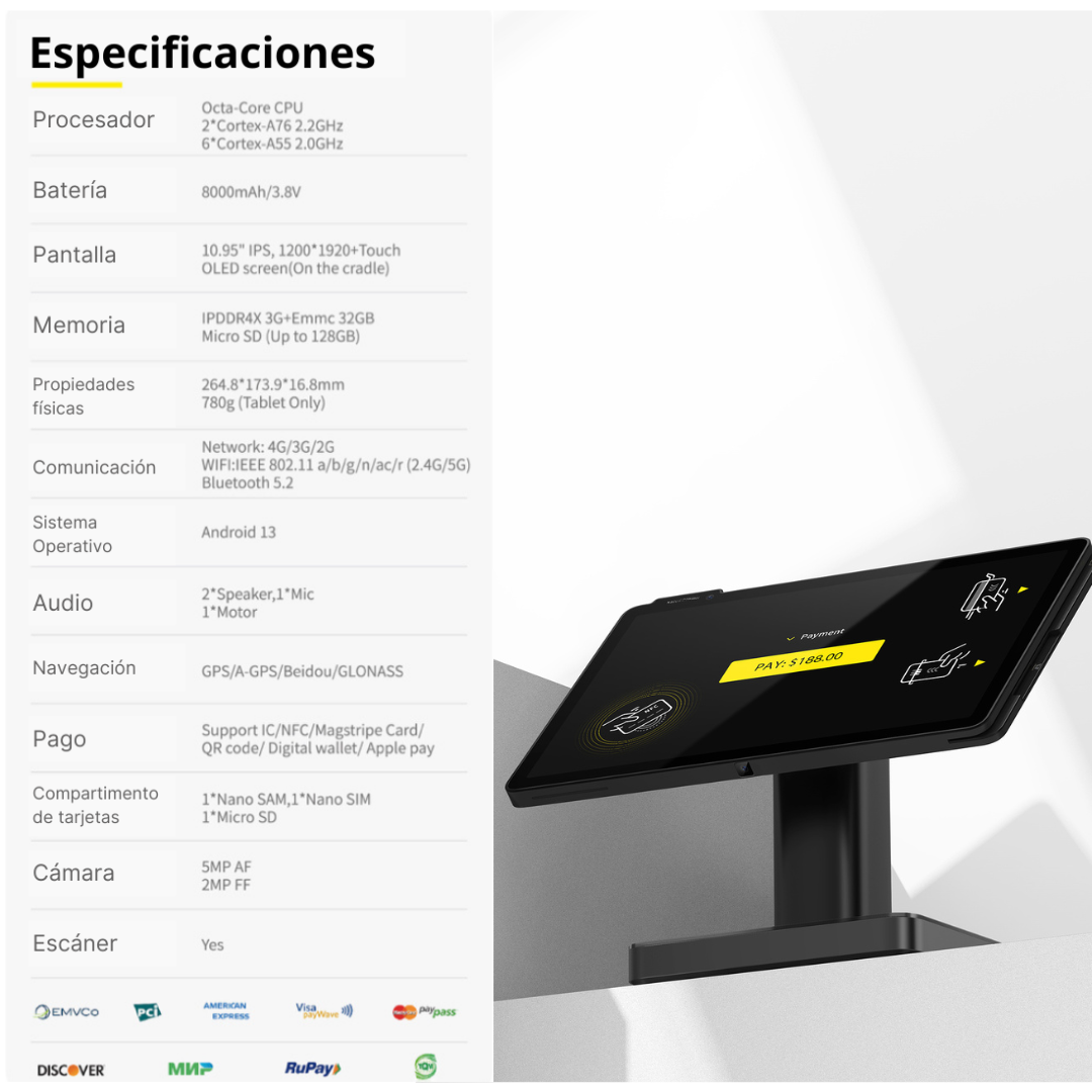POS Android 13 Kozen P18 Todo en Uno