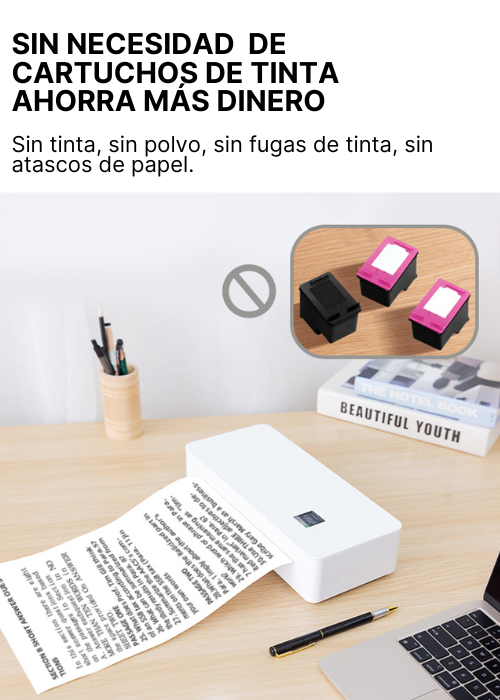 Impresora Portátil Térmica A4 - USB-C y Bluetooth