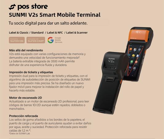 POS Android 12 y Android 11 Sunmi V2 S