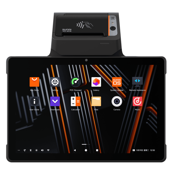 Imagen del POS Android 13 Sunmi V3 Mix donde se observa su interfaz dinpamica del sistema Android
