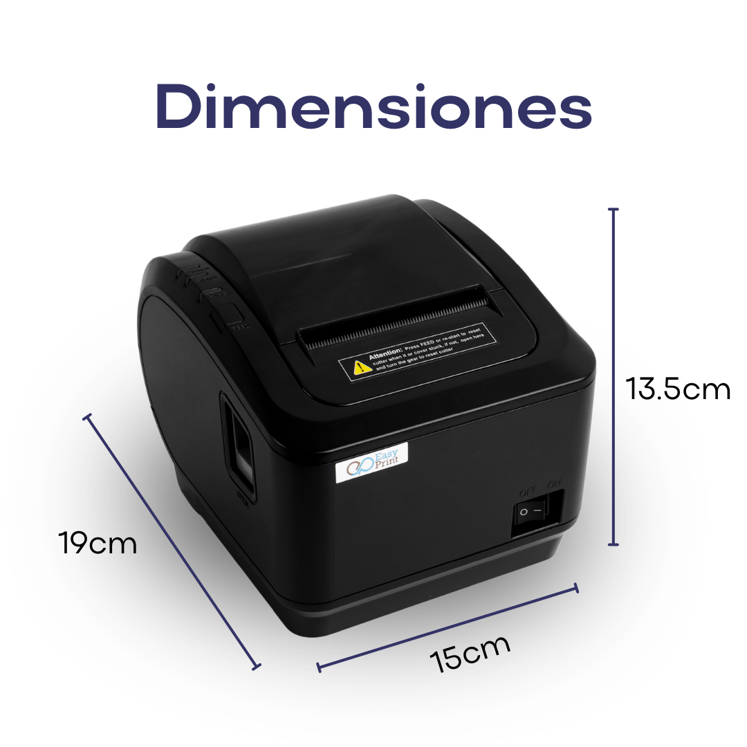 Impresora Térmica de Recibos 80mm WiFi/Bluetooth Alta Velocidad 300mm/s