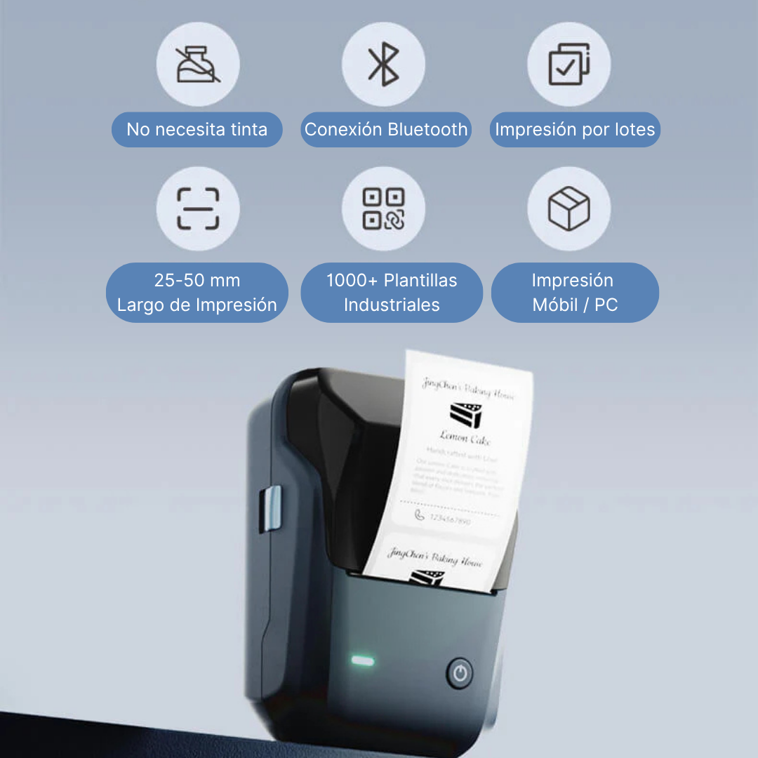 NIIMBOT B1 Impresora Térmica de Etiquetas Inalámbrica Bluetooth
