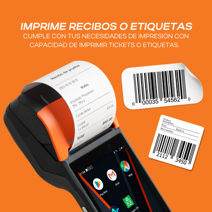 Punto de Venta  SUNMI V2 con Android 12 e Impresora de Recibos