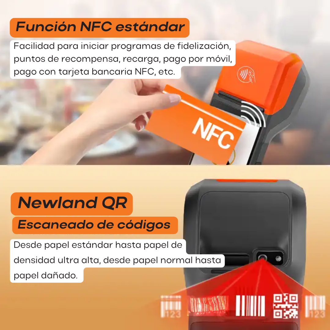 Punto de Venta H10 con Android e Impresora de Recibos