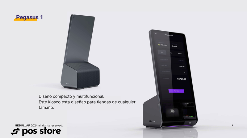 POS Android 13 Pegasus 1 Mini Kiosco de venta todo en uno