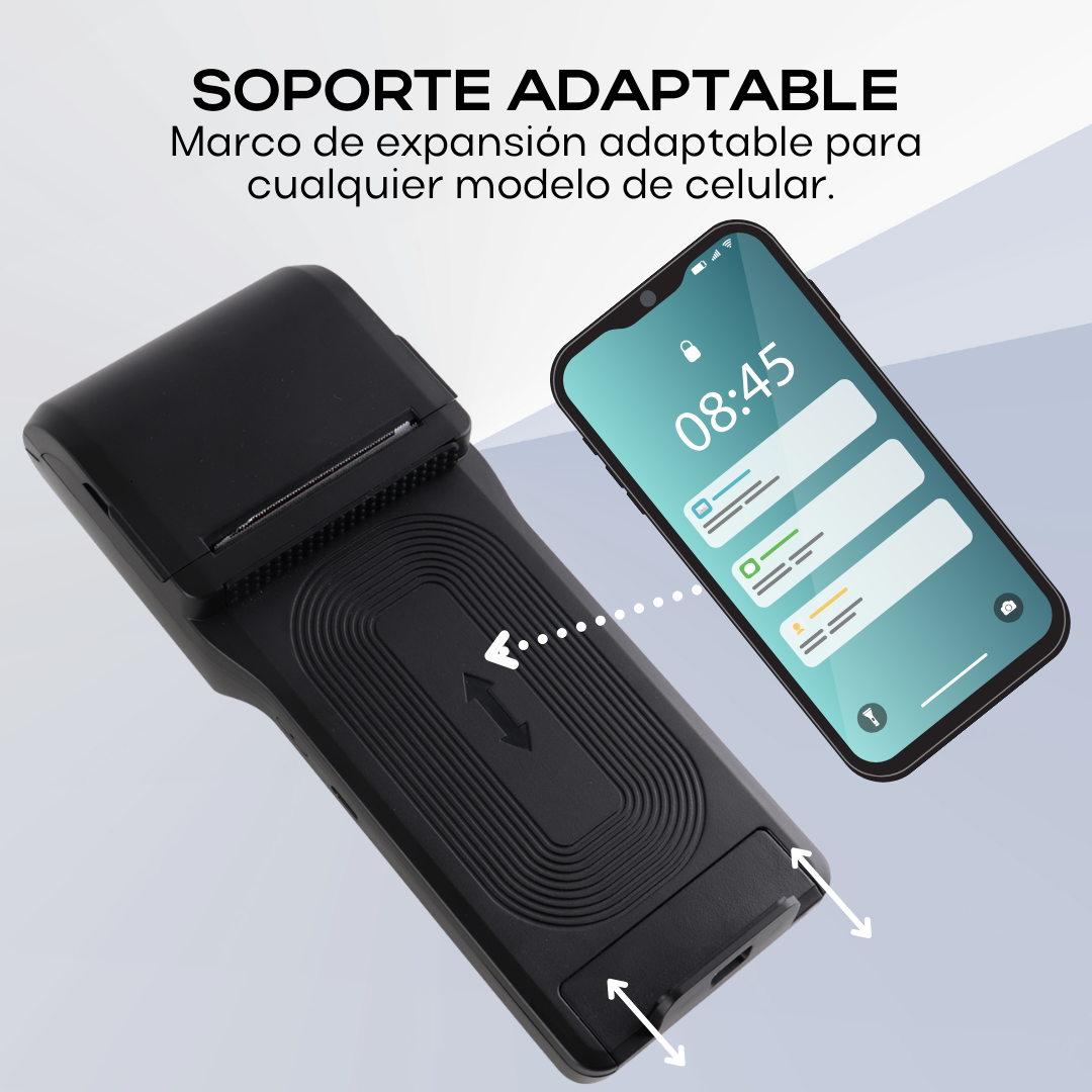 Punto de Venta Impresora Térmica Portátil XP-P1 y Escáner de Códigos de Barras 1D/2D