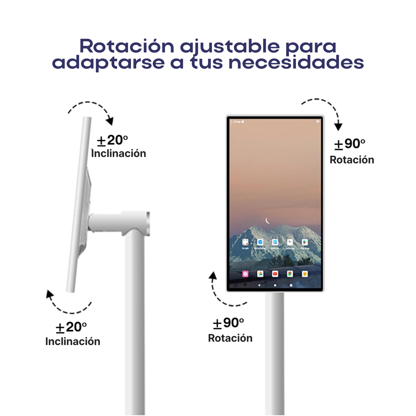 Smart TV Portátil Táctil Android de 21.5" con Soporte