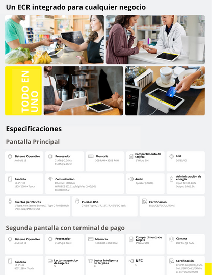 KOZEN D8 Punto de Venta Android POS