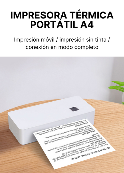 Impresora Portátil Térmica A4 - USB-C y Bluetooth