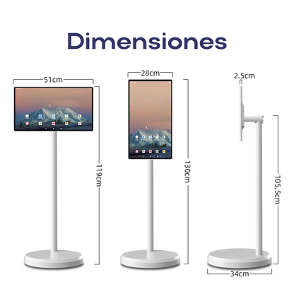 Smart TV Portátil Táctil Android de 21.5" con Soporte