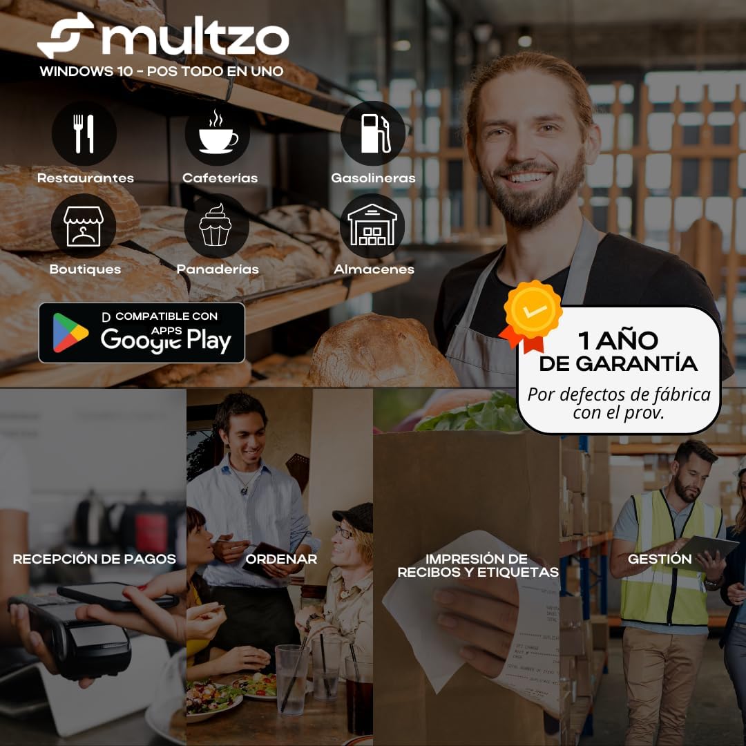 Punto de Venta M9W todo en uno Windows 10
