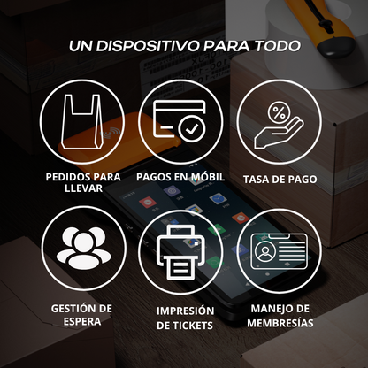 Punto de Venta  SUNMI V2 con Android 12 e Impresora de Recibos