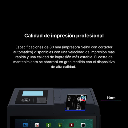 punto de venta android 11 terminal POS impresora de recibos e impresora de etiquetas