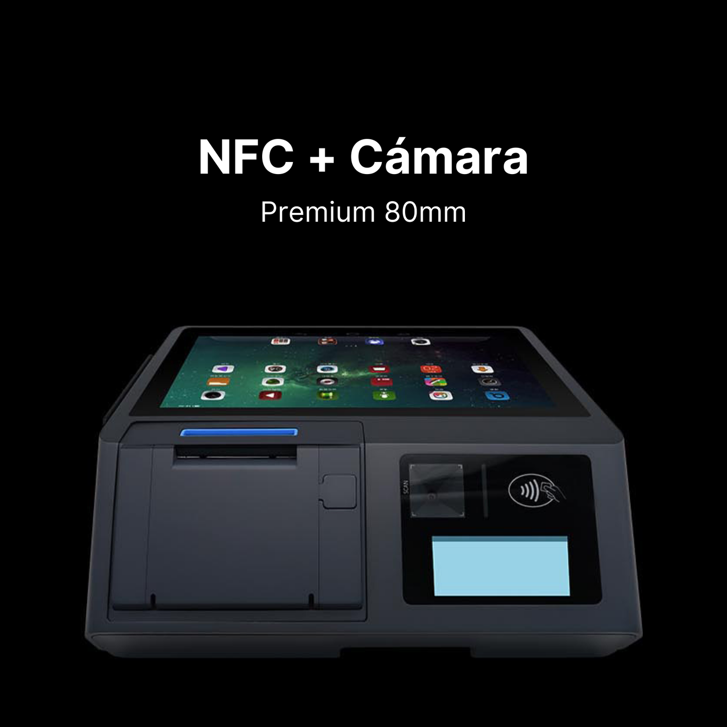 punto de venta android 11 terminal POS impresora de recibos de 80mm y NFC