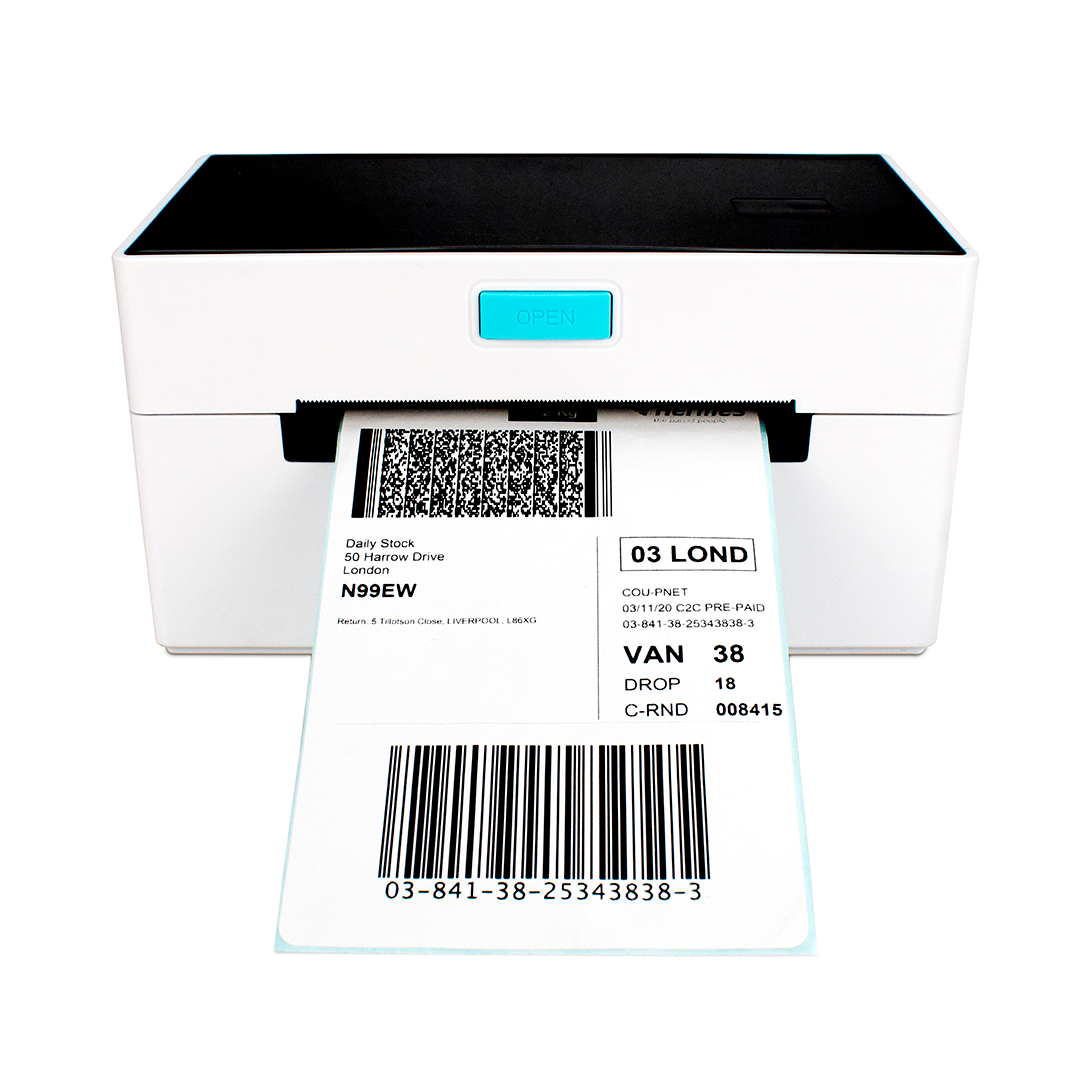 Impresora de Etiquetas Térmica Directa de 4 Pulgadas, Alta Velocidad 160mm/s, Conexión USB/Bluetooth/WiFi