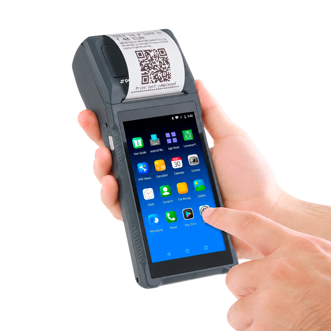 Punto de Venta Q2i Android 11 con Impresora Térmica 58mm y Escáner 1D | Terminal POS Portátil con WiFi y 2GB RAM