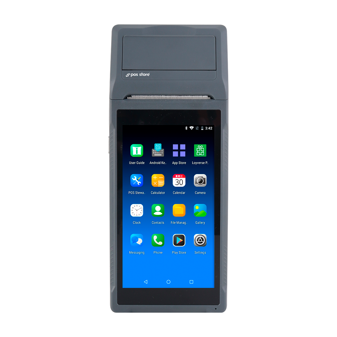 Punto de Venta Q2i Android 11 con Impresora Térmica 58mm y Escáner 1D | Terminal POS Portátil con WiFi y 2GB RAM