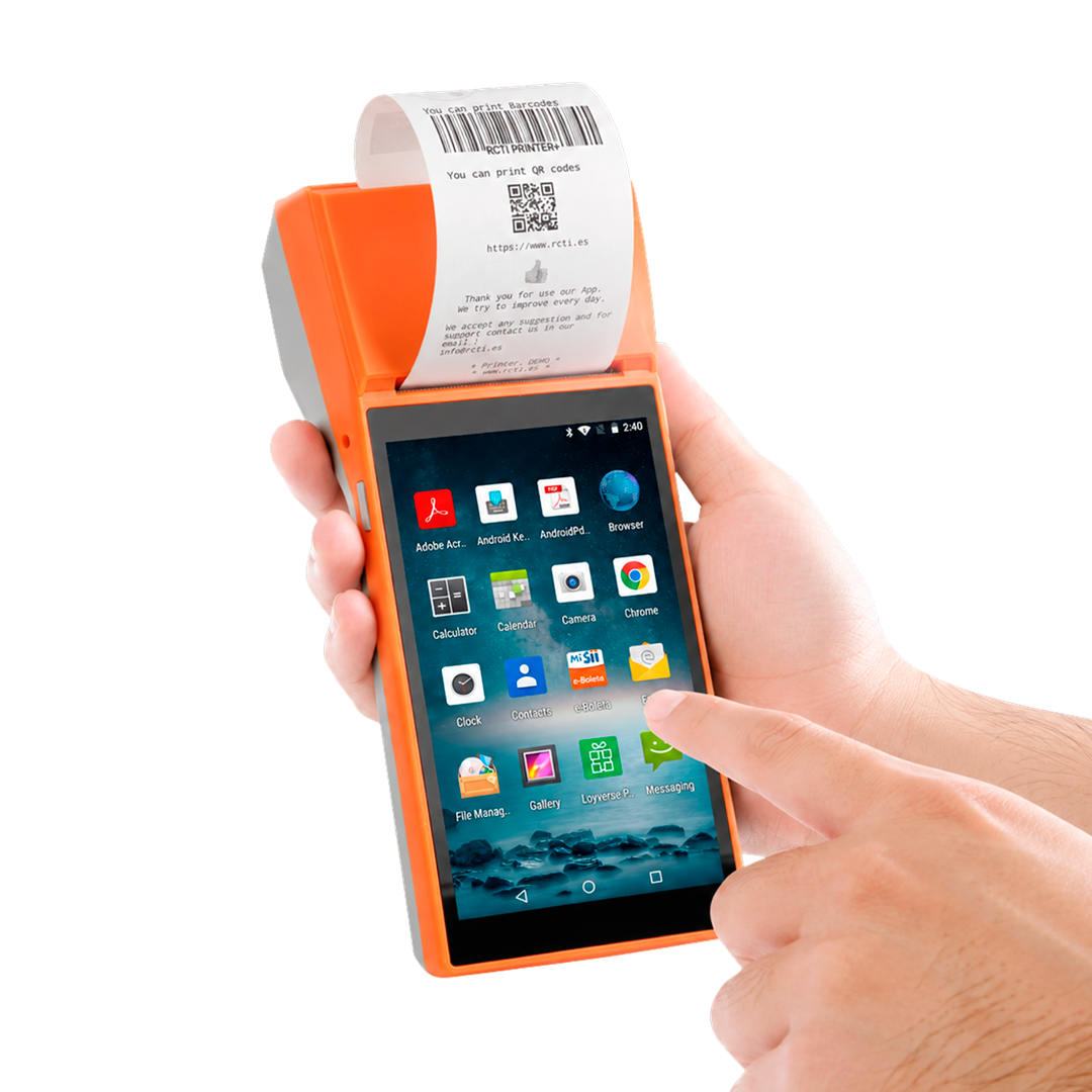 Punto de Venta Scangle SP01 con Android 8.1 e Impresora de Recibos
