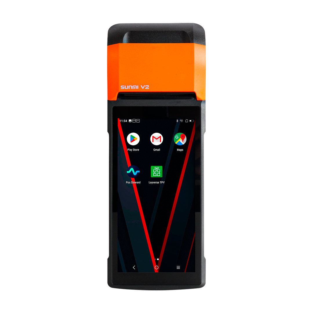 Punto de Venta  SUNMI V2s con Android 12 e Impresora de Recibos