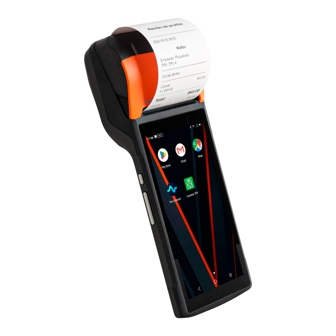 Punto de Venta  SUNMI V2s con Android 12 e Impresora de Recibos