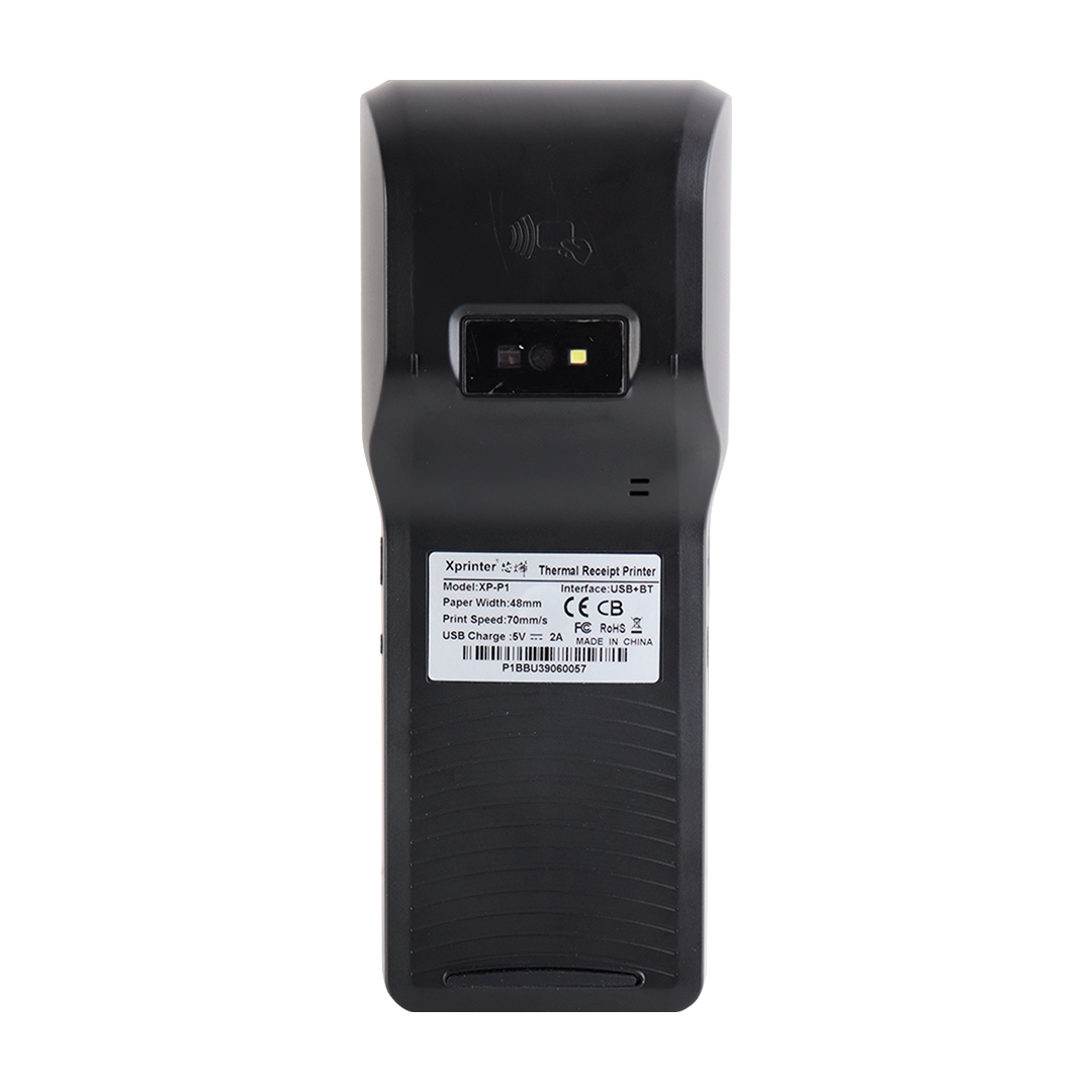Punto de Venta Impresora Térmica Portátil XP-P1 y Escáner de Códigos de Barras 1D/2D