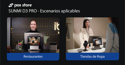 POS Android 13 Sunmi D3 Pro Pantalla Dual