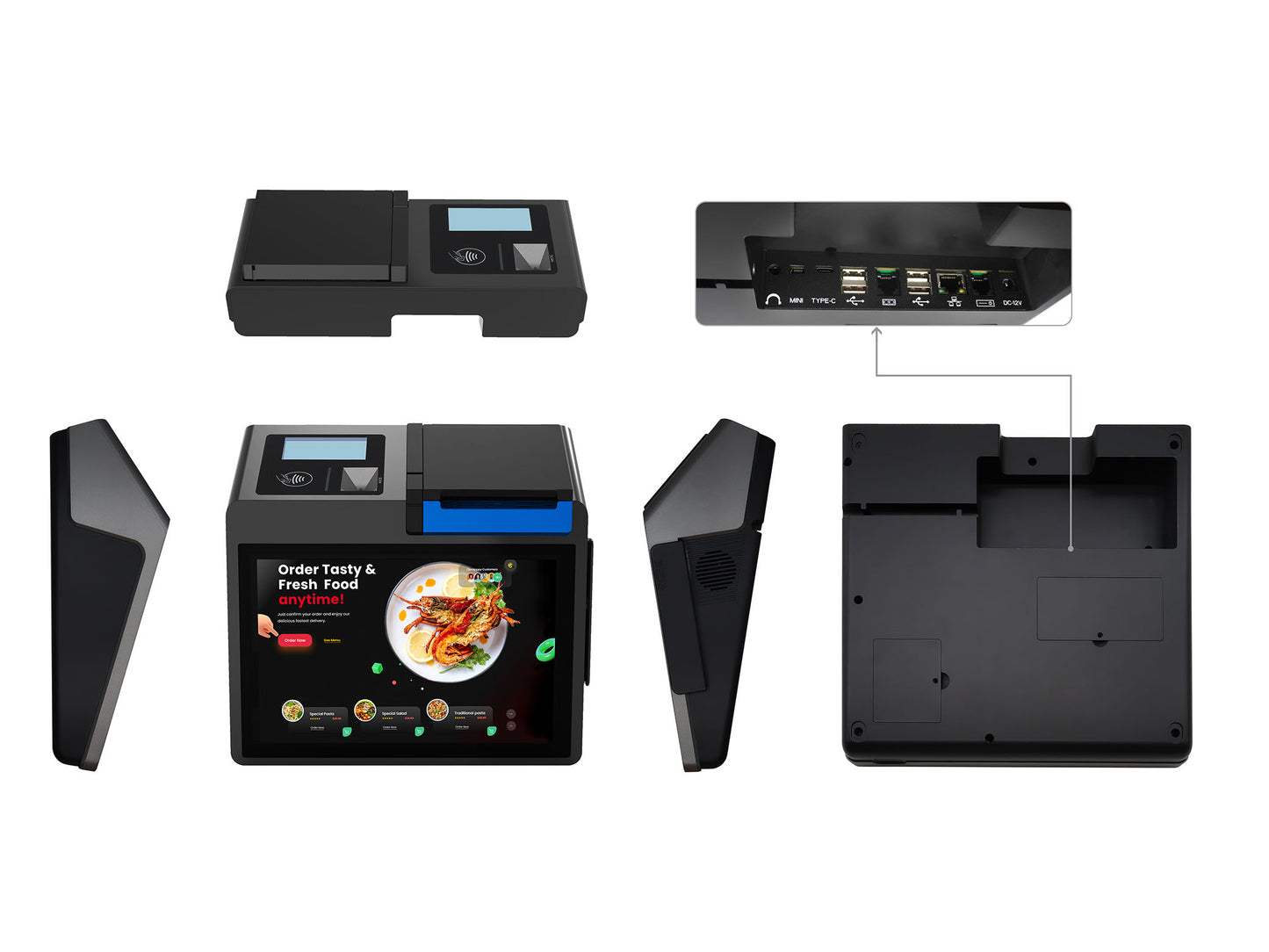 punto de venta android 11 terminal POS impresora de recibos e impresora de etiquetas