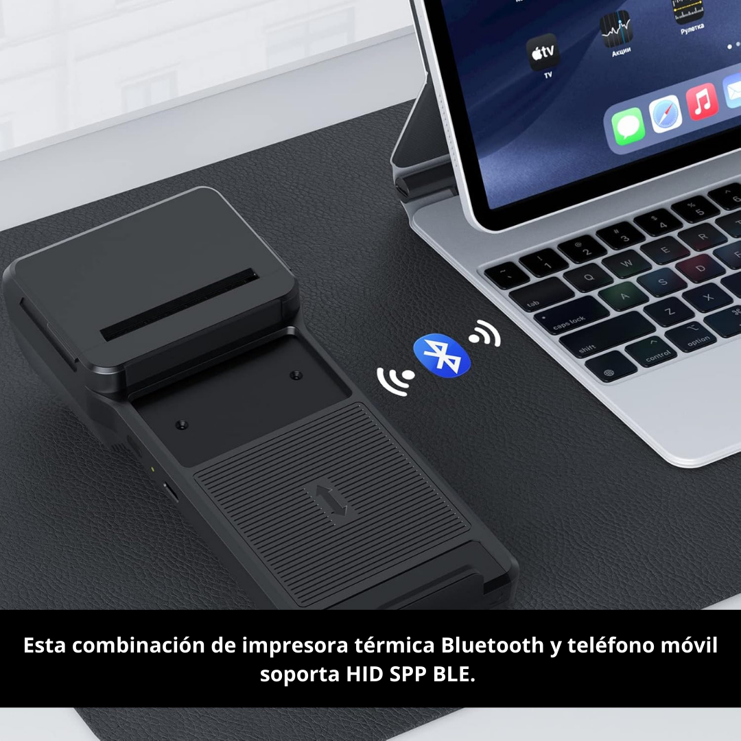 Punto de Venta Impresora Térmica Portátil XP-P1 y Escáner de Códigos de Barras 1D/2D
