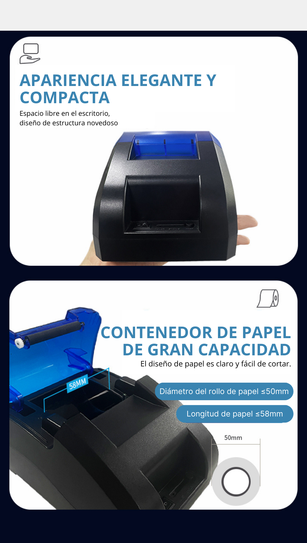 Impresora Térmica de Recibos de 58 mm