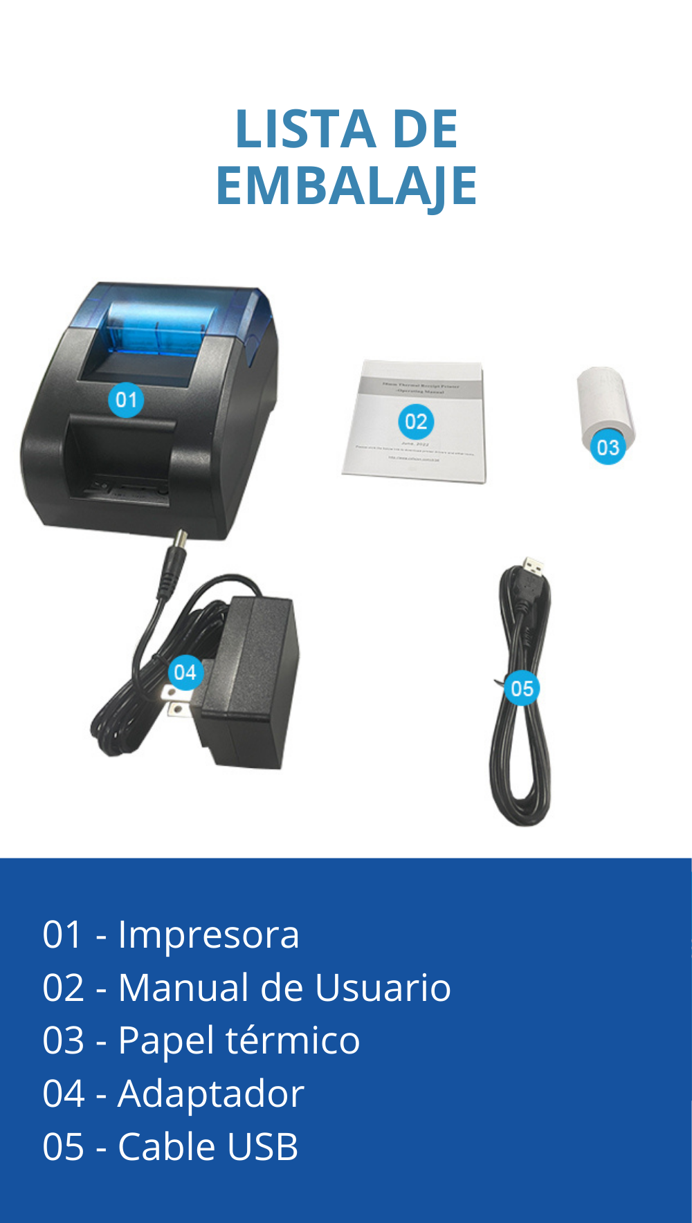 Impresora Térmica de Recibos de 58 mm