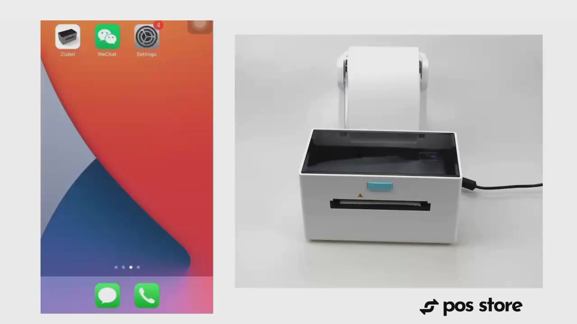 Cargar vídeo: Impresora de Etiquetas Térmica Directa de 4 Pulgadas, Alta Velocidad 160mm/s, Conexión USB/Bluetooth/WiFi